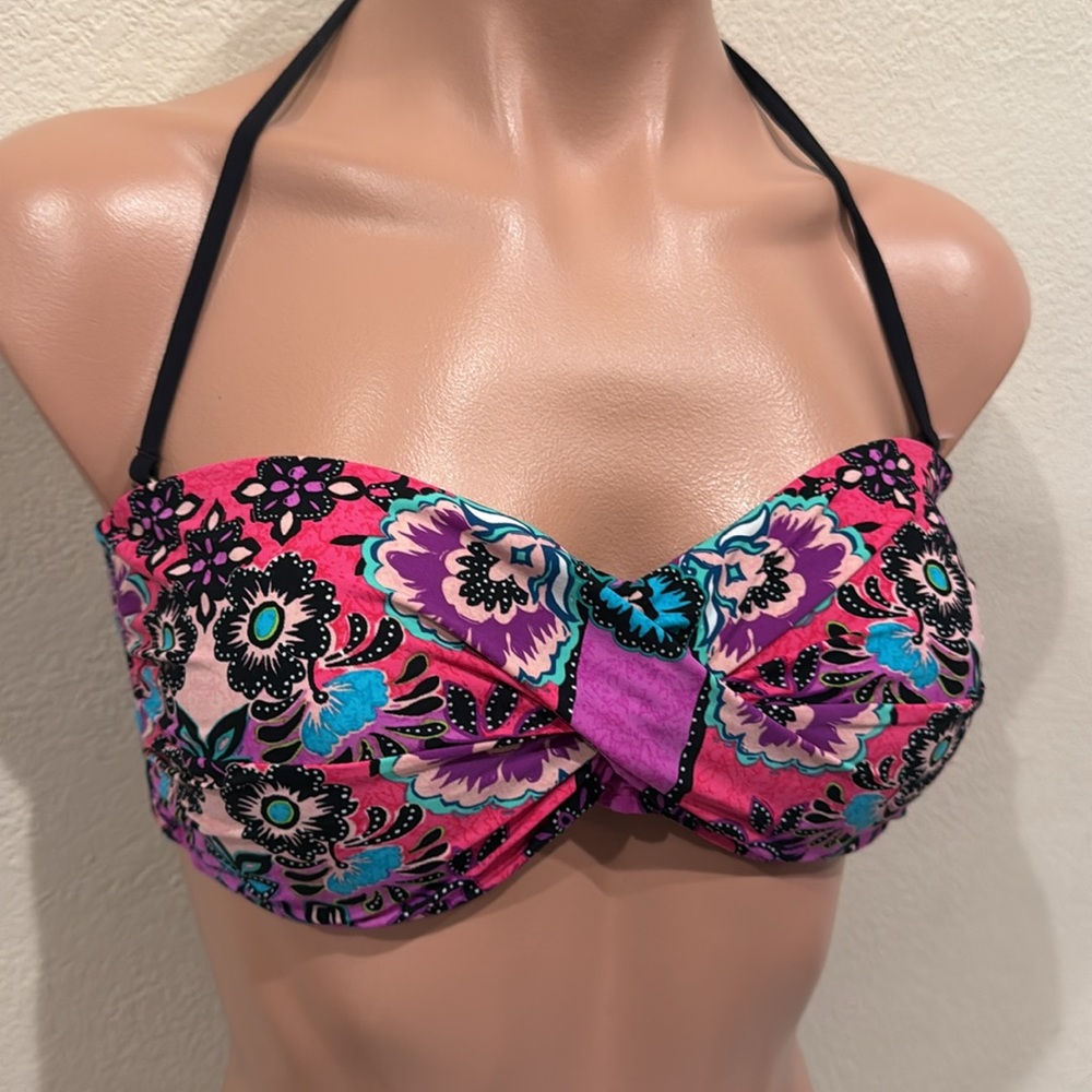 NWT Nanette Lepore bandeau bikini top bra size M